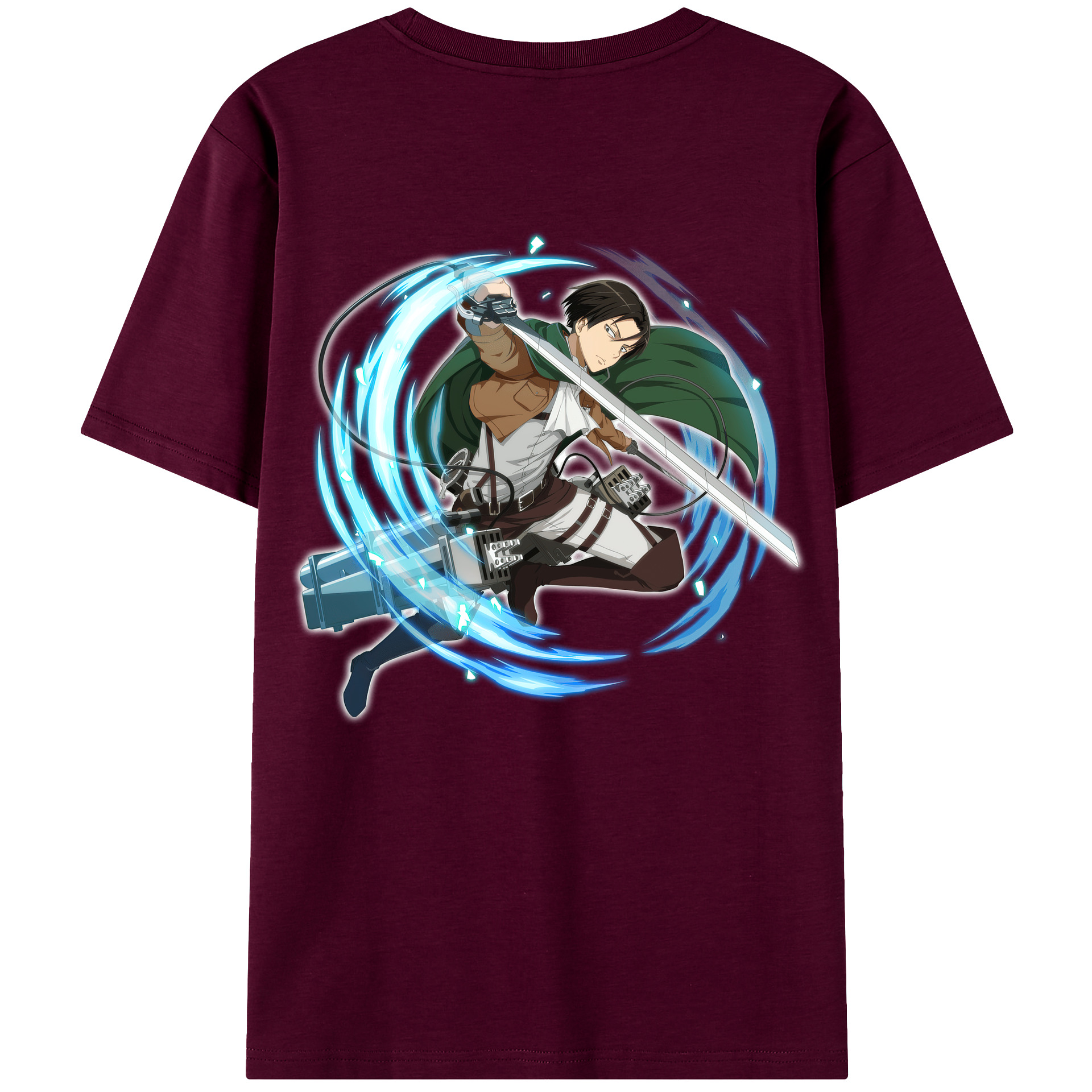 （画像用） 進撃の巨人 リヴァイ·アッカーマン Attack on Titan Levi Ackerman レディース半袖Tシャツ(バックプリント)